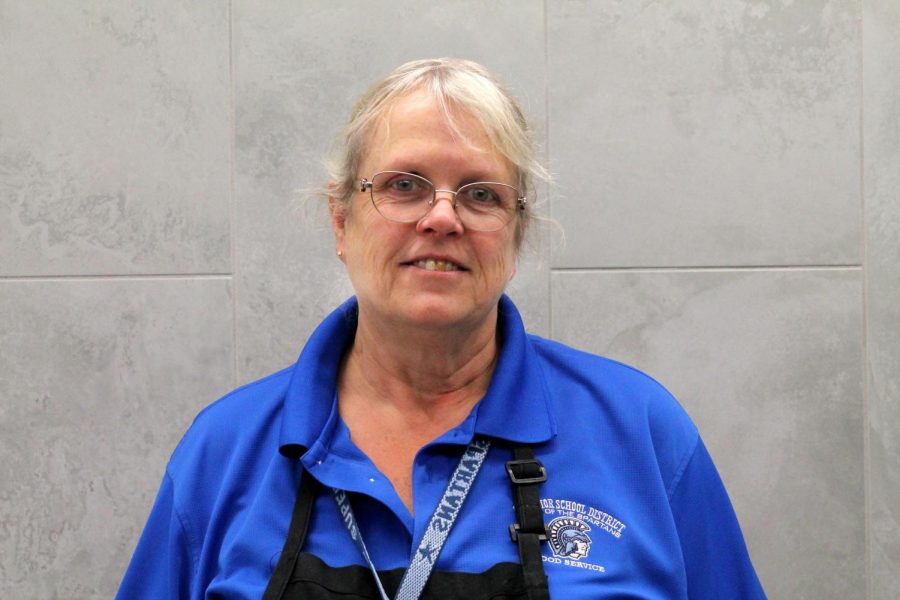 Manager of the lunchroom staff, Cindy Frost, poses inside SHS cafeteria on Oct.22.