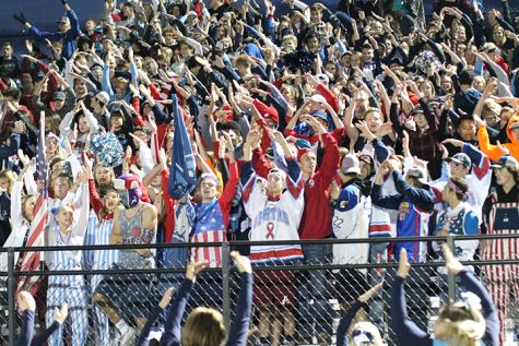  Students do the YMCA in a show of unified school pride at the Homecoming football game at the NBC Spartan Sports Complex Sept. 27.