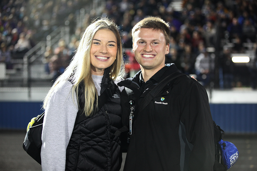 New Trainers Pose at Homecoming Game Brandee Ditbrender (Left) Tanner Sterling (Right)