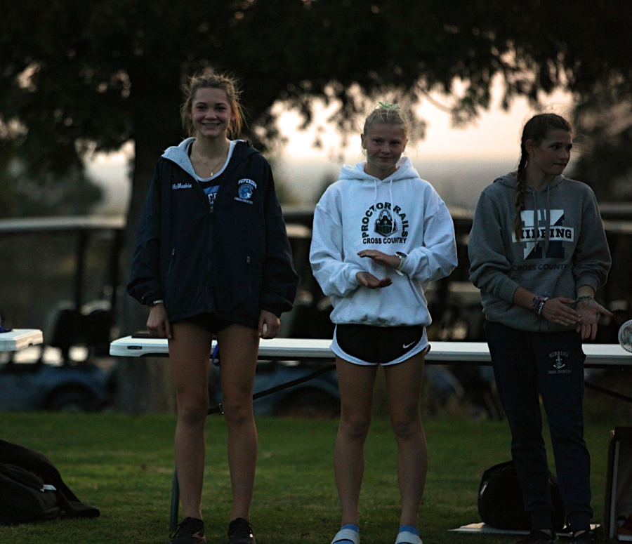 Sophomore Tayler McMeekin places first overall for girls varsity at the Lake Superior Conference, Tuesday Oct. 11.