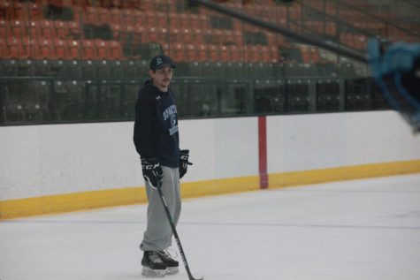 New Coach, Evan Nelson Skating at Practice Wessman arena, Nov. 18