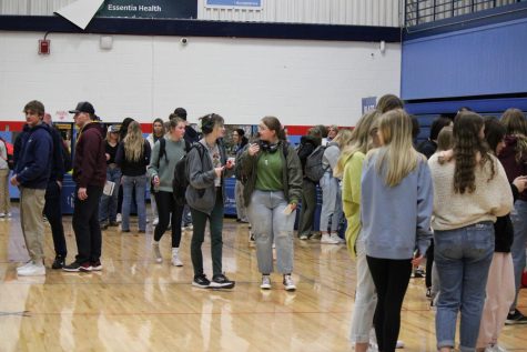 Students spent fifth and sixth hours in the Spartan Arena, visiting the stations set up by the local businesses on Mar. 29, 2023.
