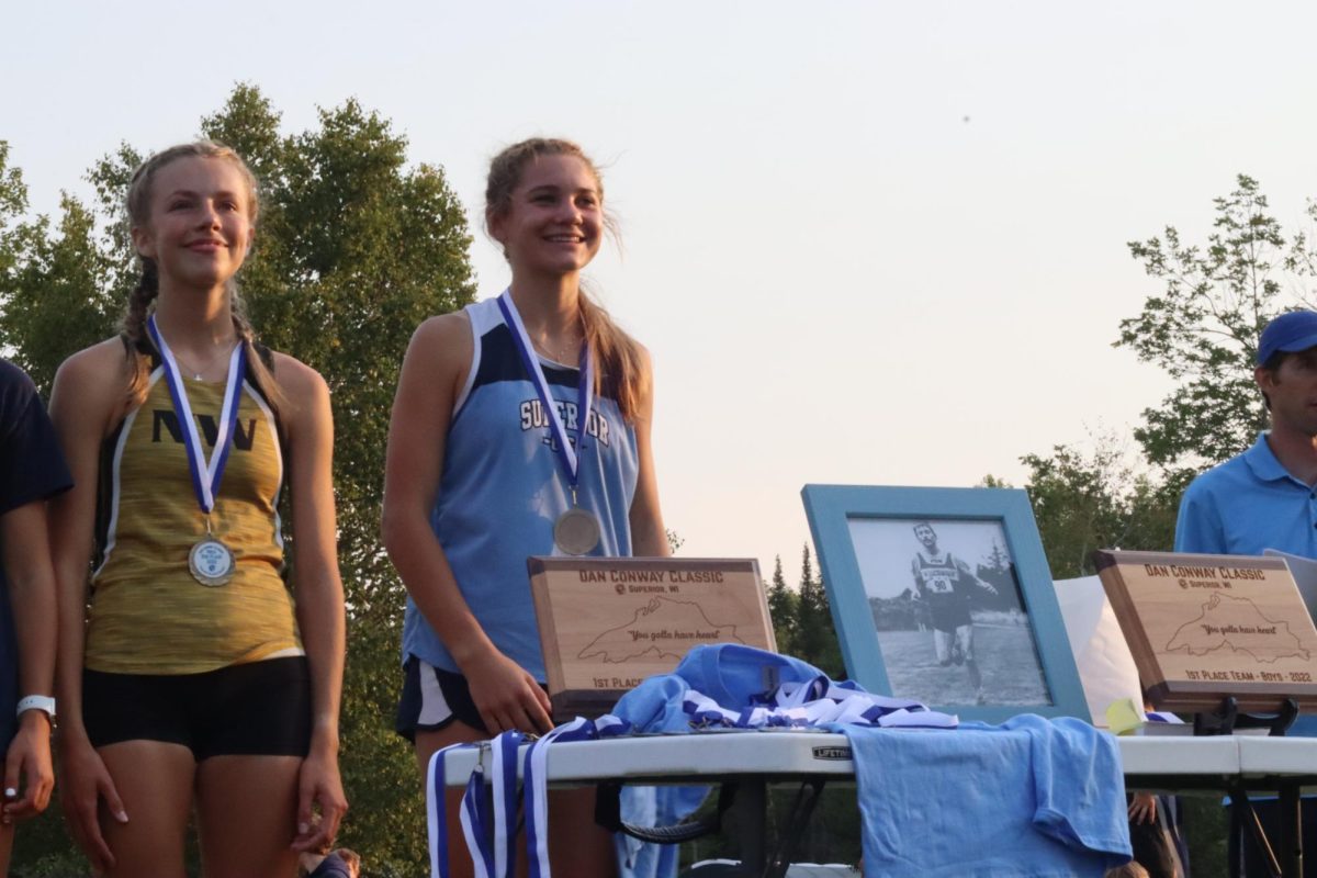 Junior Tayler McMeekin takes first place in Dan Conway classic at Pattison Park home meet on Sept. 6, 2022. 
