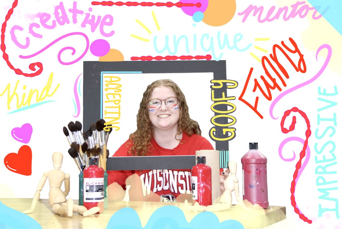 Senior Claire Farnham poses for a photo in the art and photography classroom on May 8, 2024. Farnham is an amazing person, so there's not just one word to explain her and the influence she has on other people's lives. 