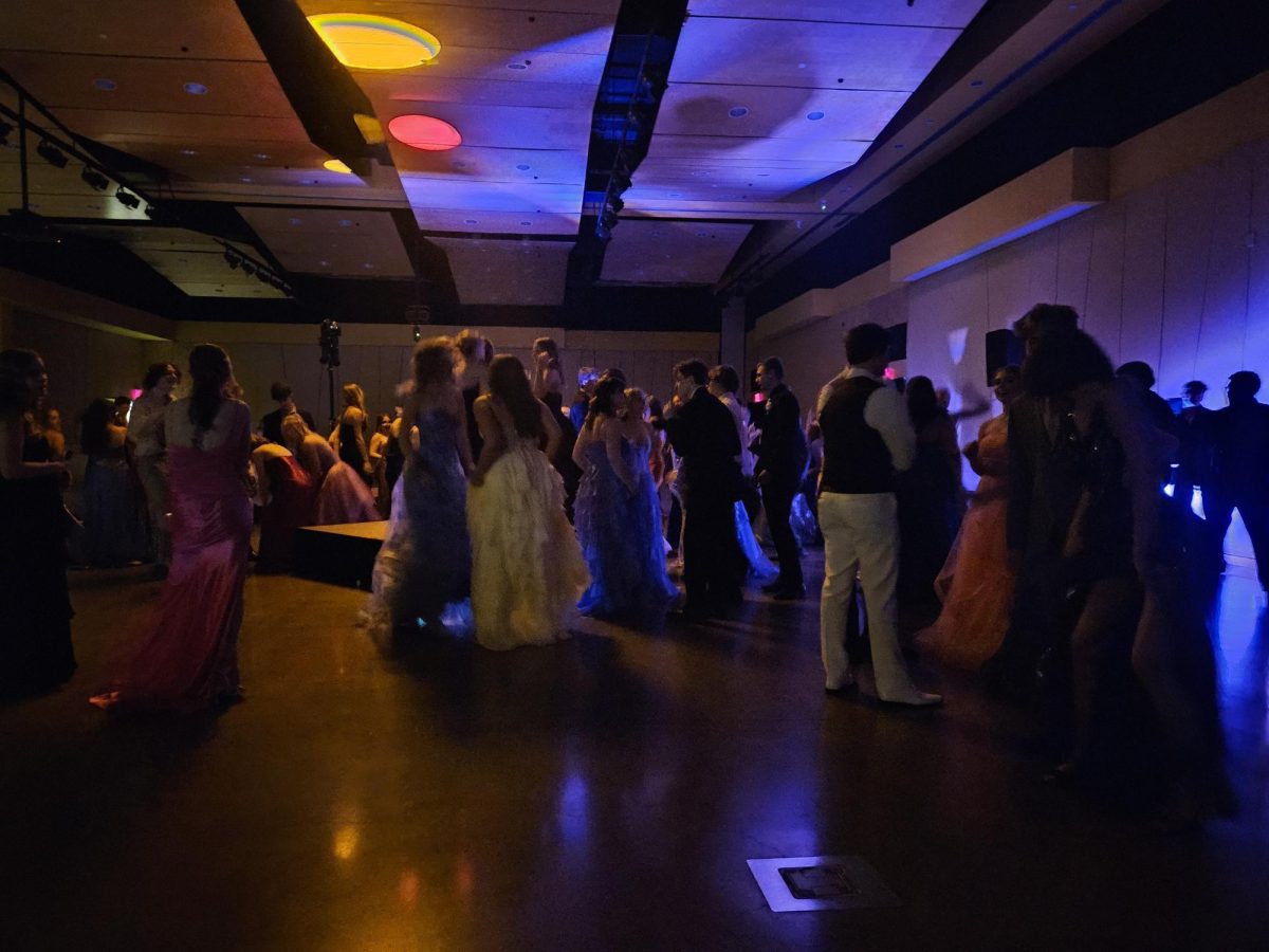 Spartans dance in the UWS Ballroom during Prom 2025 on 4/26. Juniors and Seniors can attened prom anf bring sophmores, juniors or seniors or graduates to partake in the fun.