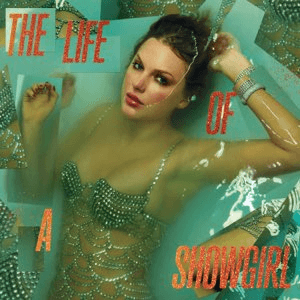 Taylor Swift’s album cover for “The Life of a Showgirl” created by Mert Alas and Marcus Piggott.