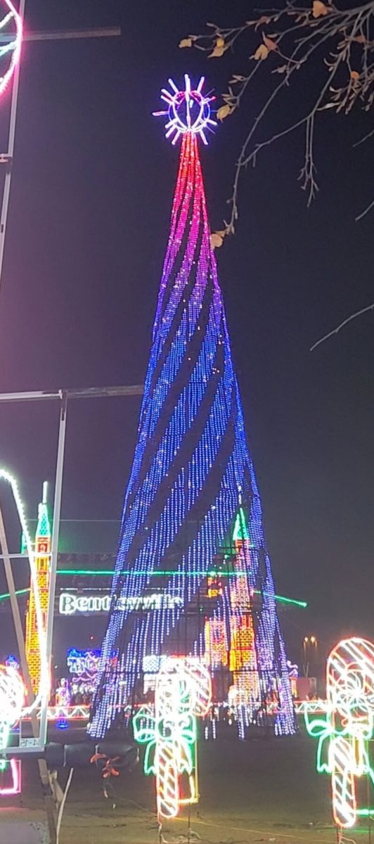 Bentleyville’s 128 foot-tall steel LED light Christmas tree is significantly taller than the Rockefeller Center Christmas tree, which is only 75 feet tall.