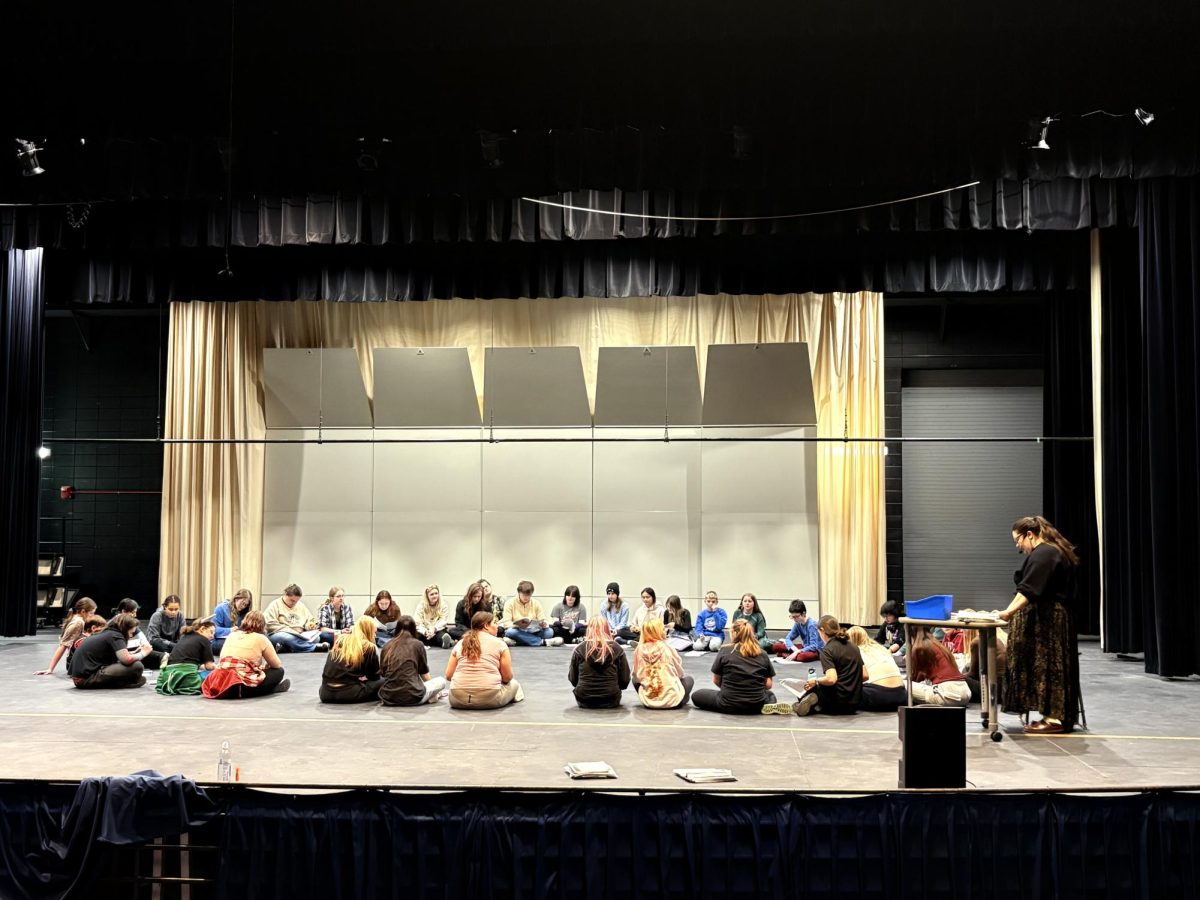 Cast members for the Matilda Musical gather for team building activities during the first rehearsal on Feb. 25.
